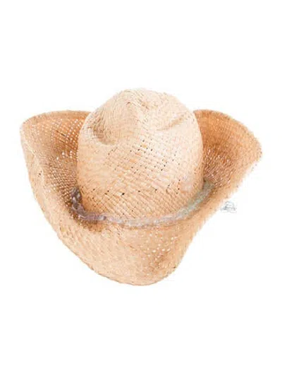 Pre-owned Maison Michel Neutral Sun Hat In Neutrals