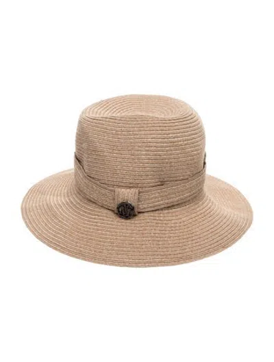 Pre-owned Maison Michel Straw Sun Hat In Neutrals