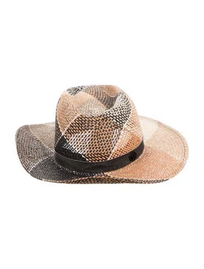Pre-owned Maison Michel Women's Western Hat In Black/neutrals