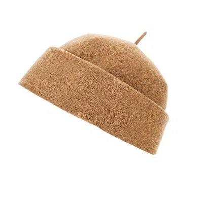 Maison Ola Le Bonnet Beret In Brown