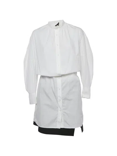 Pre-owned Maje Chain-detail Shirt Dress And Skirt Set In White