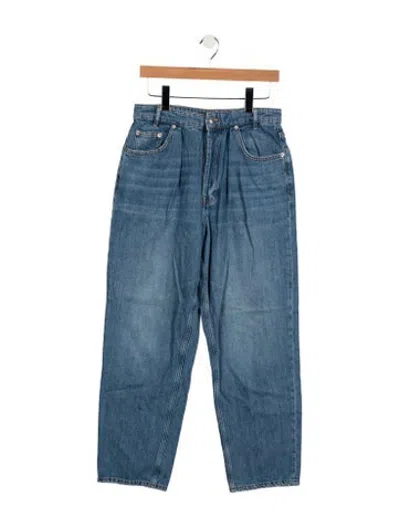 Pre-owned Maje High-rise Straight Leg Jeans In Blue