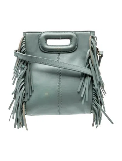 Pre-owned Maje Leather Top Handle Bag In Green