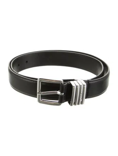 Pre-owned Maje Leather Waist Belt In Black