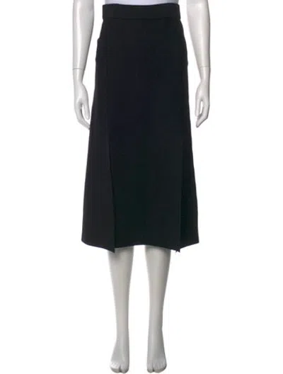 Pre-owned Maje Midi Length Skirt In Black