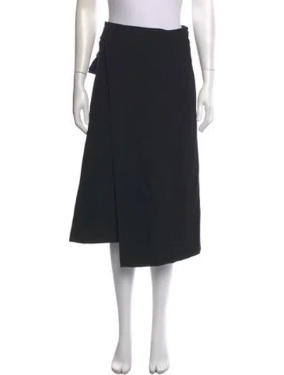 Pre-owned Maje Midi Length Skirt In Black