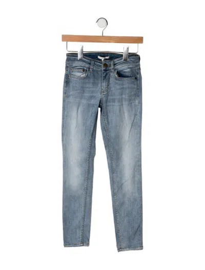 Pre-owned Maje Mid-rise Skinny Leg Jeans In Blue