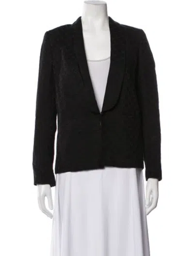 Pre-owned Maje Patterned Blazer In Black