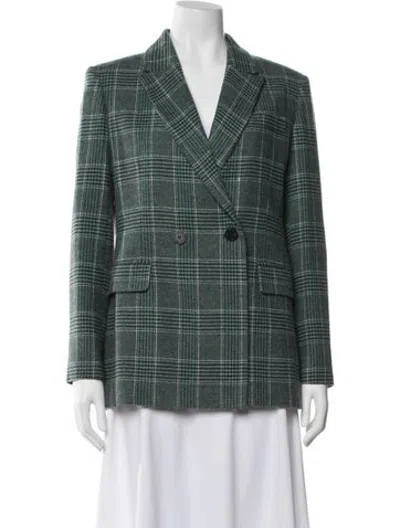 Pre-owned Maje Plaid Print Blazer In Multicolor