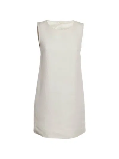 Pre-owned Maje Ryder Shift Mini Dress In White