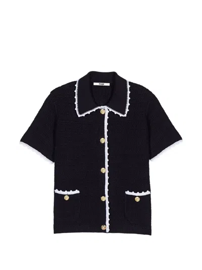 Maje Short-sleeve Shirt In Blue