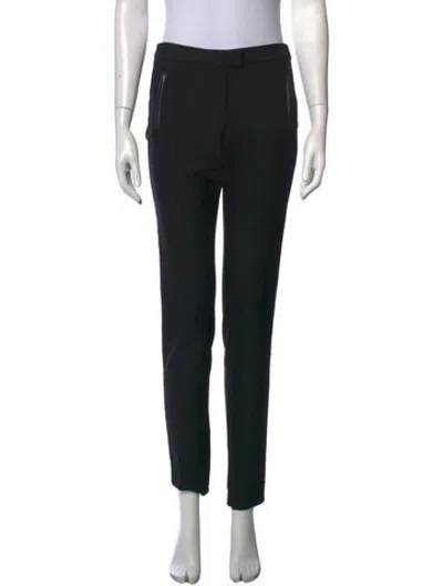 Pre-owned Maje Straight Leg Pants In Black