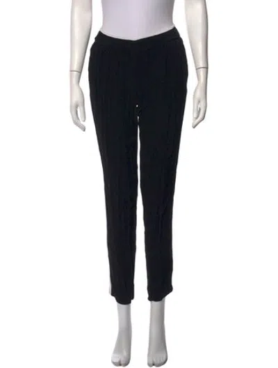 Pre-owned Maje Straight Leg Pants In Black