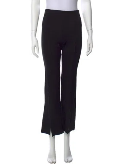 Pre-owned Maje Straight Leg Pants In Black