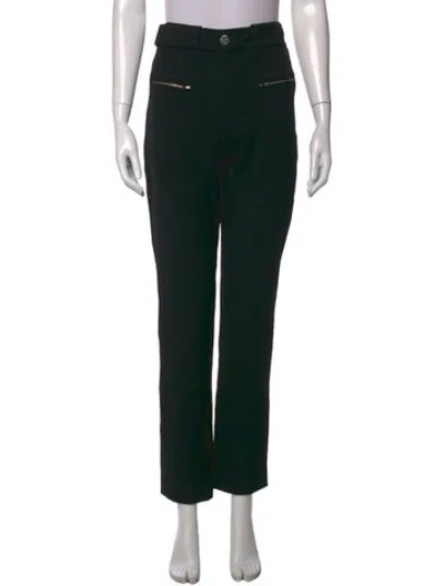 Pre-owned Maje Straight Leg Pants In Black