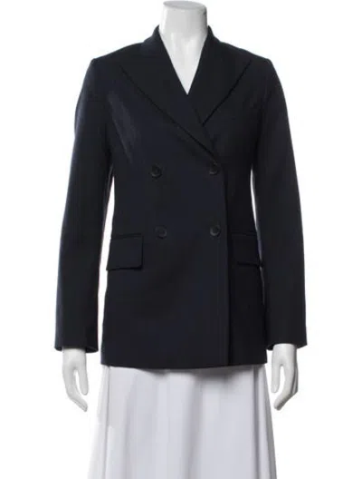 Pre-owned Maje Striped Blazer In Blue