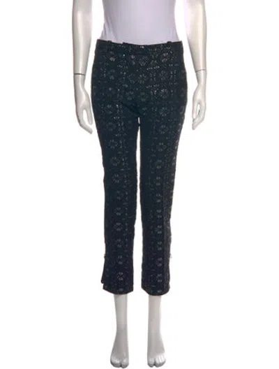 Pre-owned Maje Tweed Pattern Straight Leg Pants In Multicolor