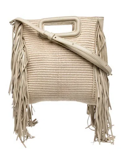 Pre-owned Maje Tweed Top Handle Bag In Neutrals