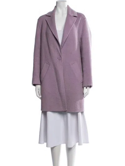 Pre-owned Maje Wool Blazer In Purple