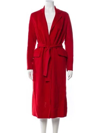 Pre-owned Maje Wool Coat In Red