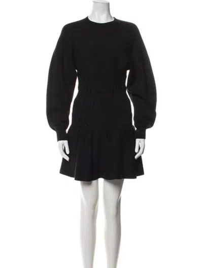 Pre-owned Maje Wool Mini Dress In Black