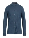 Majestic Filatures Man Shirt Midnight Blue Size M Linen, Elastane