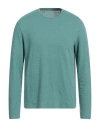 Majestic Filatures Man Sweater Turquoise Size M Linen, Elastane In Blue