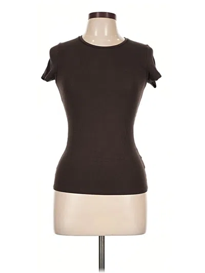 Pre-owned Majestic Filatures Short Sleeve Turtleneck In Brown
