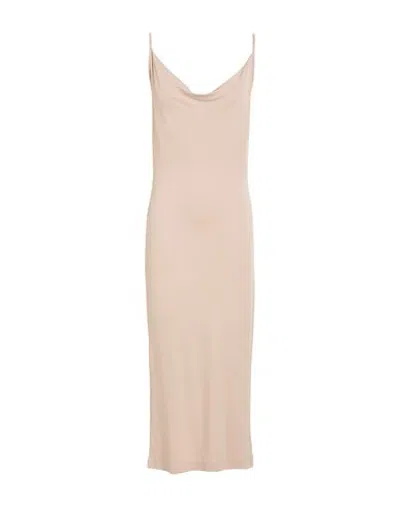 Majestic Filatures Woman Midi Dress Beige Size 1 Viscose, Elastane In Neutral