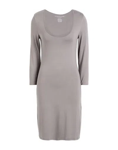 Majestic Filatures Woman Mini Dress Grey Size 1 Viscose, Elastane In Gray