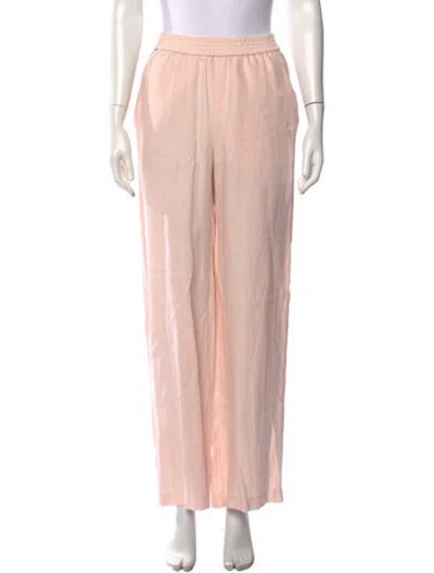 Pre-owned Majestic Linen Wide Leg Pants In Pink