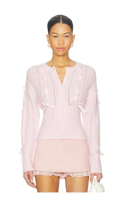 Majorelle Lilyana Cardigan In Blush