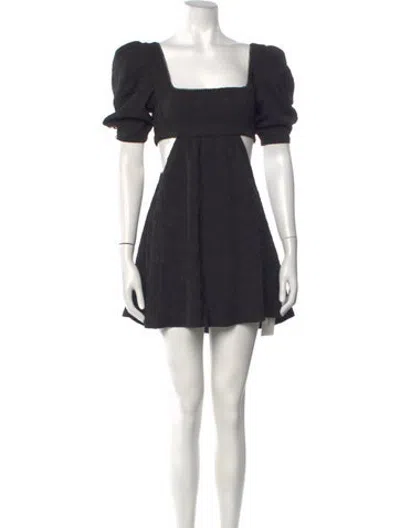 Pre-owned Majorelle Patterned Mini Dress In Black/metallic