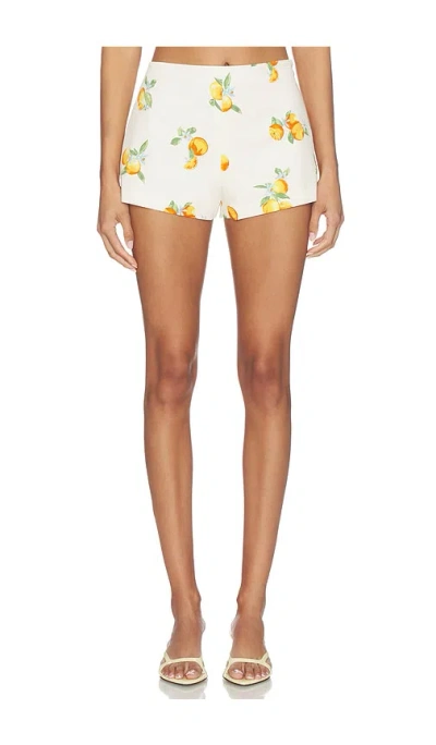 Majorelle Sansa Mini Short In Orange Fruit Multi
