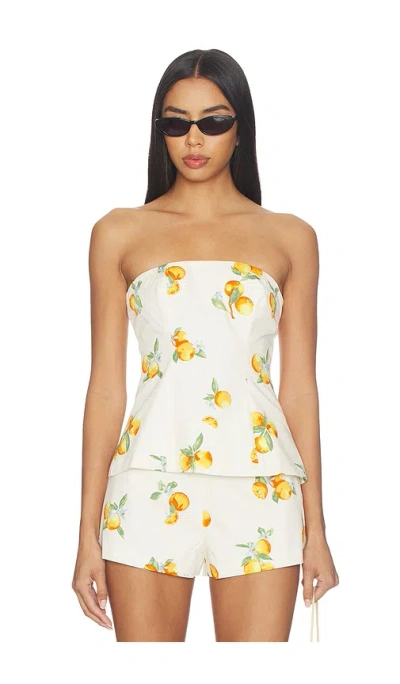 Majorelle Sansa Top In Orange Fruit Multi