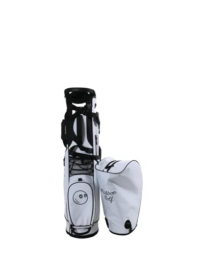 Malbon Logo-embroidered Walking Golf Bag In Black