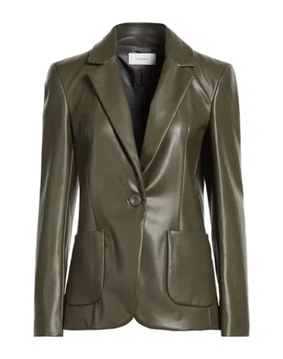 Maliparmi Malìparmi Woman Blazer Military Green Size 6 Polyester, Polyurethane