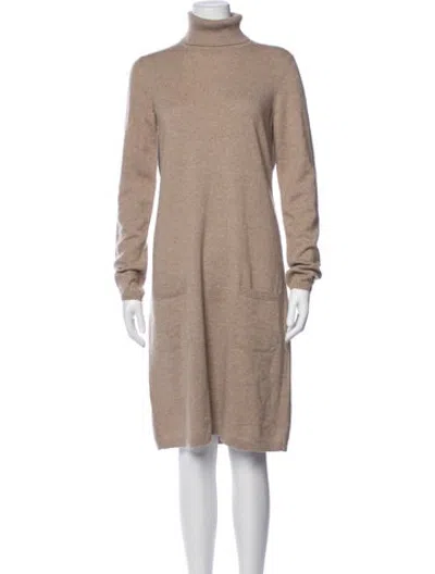 Pre-owned Malo Cashmere Knee-length Dress In Neutrals