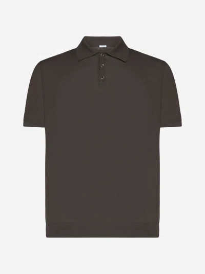 Malo Cotton Polo Shirt In Mud