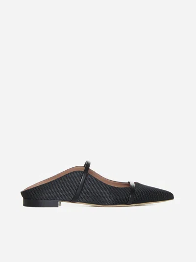 Malone Souliers Maureen Jacquard Flat Mules In Black