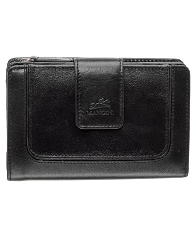 Mancini South Beach Rfid Secure Mini Clutch Wallet In Black