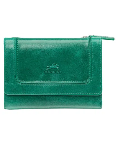 Mancini South Beach Rfid Secure Mini Clutch Wallet In Green