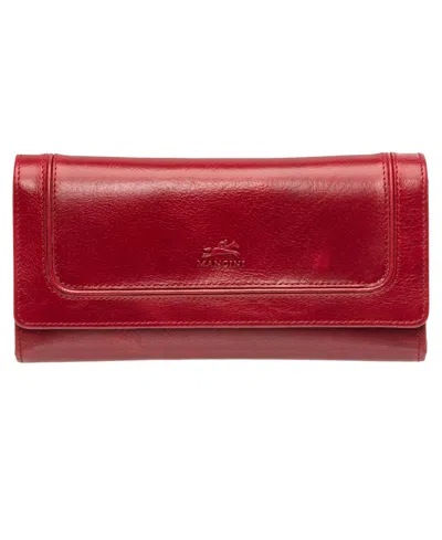 Mancini South Beach Rfid Secure Quadruple Fold Wallet In Red