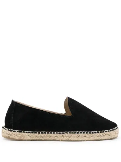 Manebi Hamptons Suede Espadrilles In Black