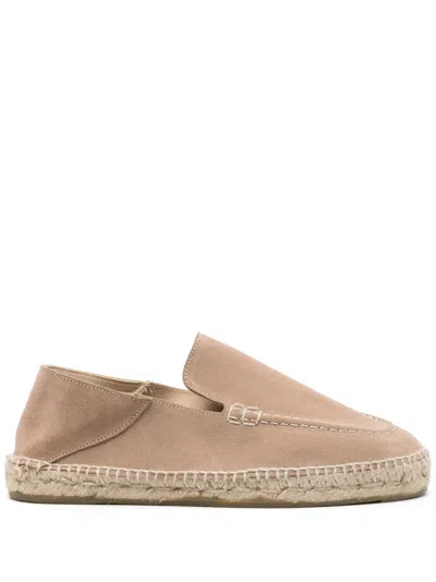 Manebi Suede Flat Espadrilles In Neutrals