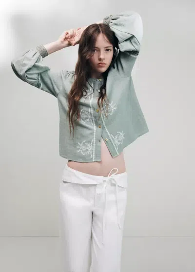 Mango Blouse Hope In Green
