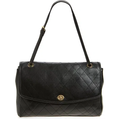 Mango Charlie Quilted Faux Leather Shoulder Bag In Black
