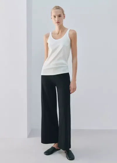 Mango Cotton Round-neck Top White
