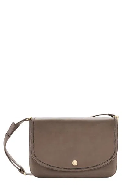 Mango Dalma Faux Leather Crossbody Bag In Brown