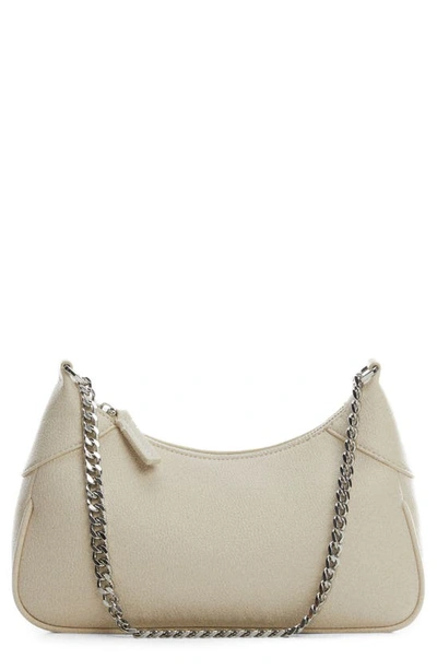 Mango Faux Leather Hobo Bag In Off White